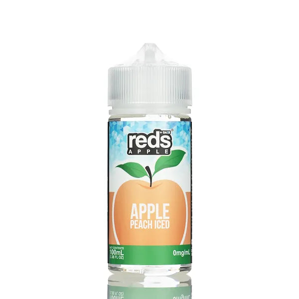 7 Daze Reds Apple ICED - No Nicotine Vape Juice - 100ml - Black Coral